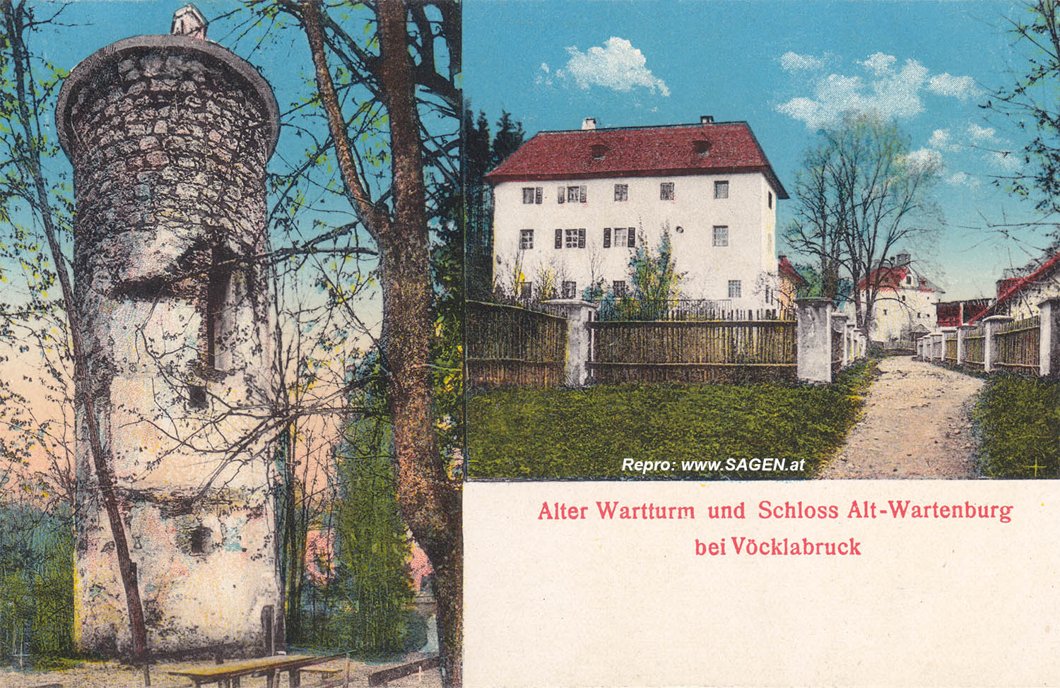 Vöcklabruck, Alter Wartturm und Schloss Alt-Wartenburg