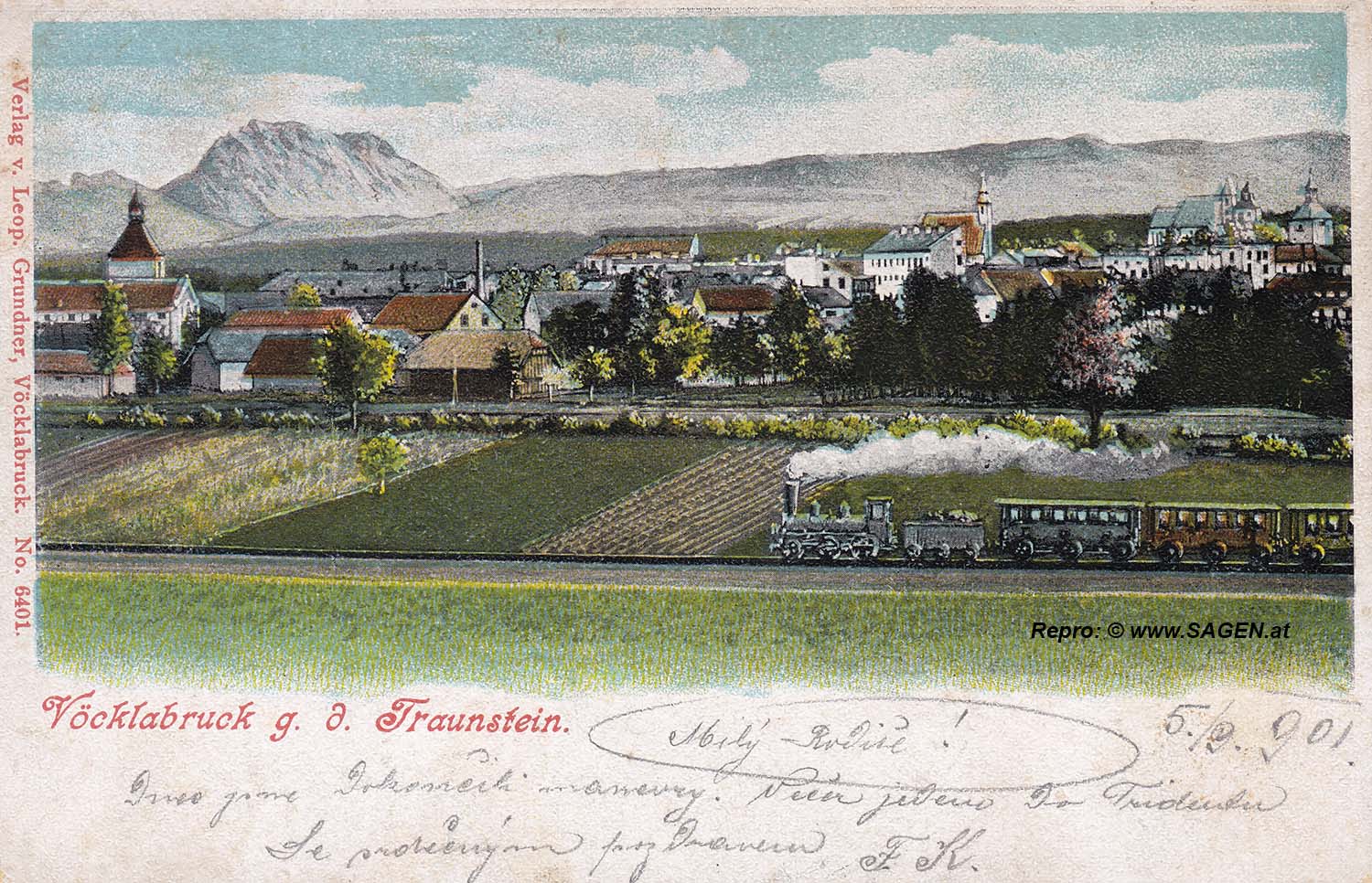 Vöcklabruck mit Traunstein 1901