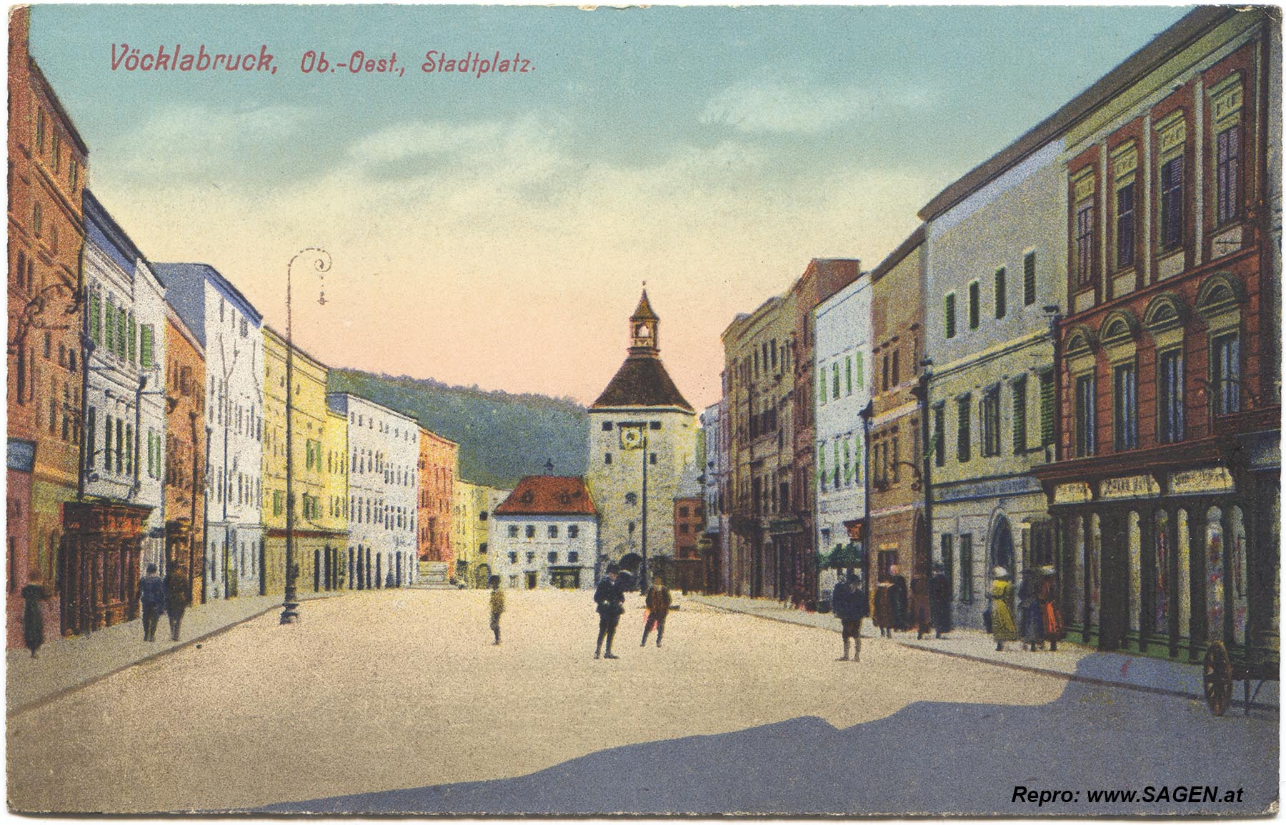 Vöcklabruck, Stadtplatz, um 1905