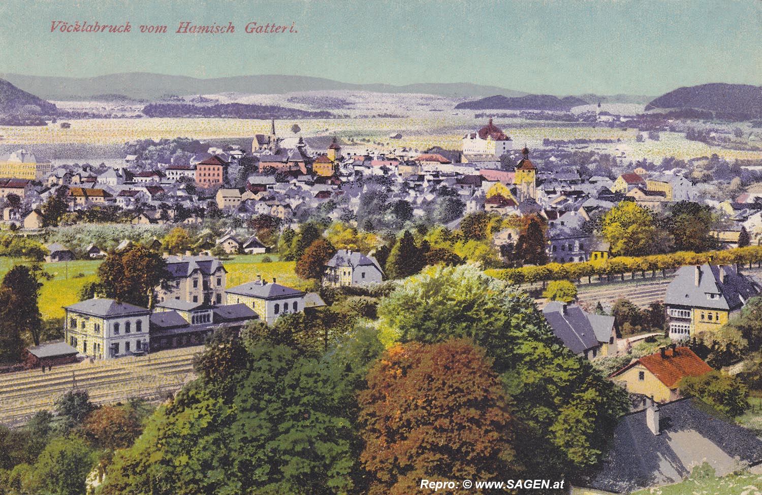 Vöcklabruck vom Hamisch-Gatterl 1915