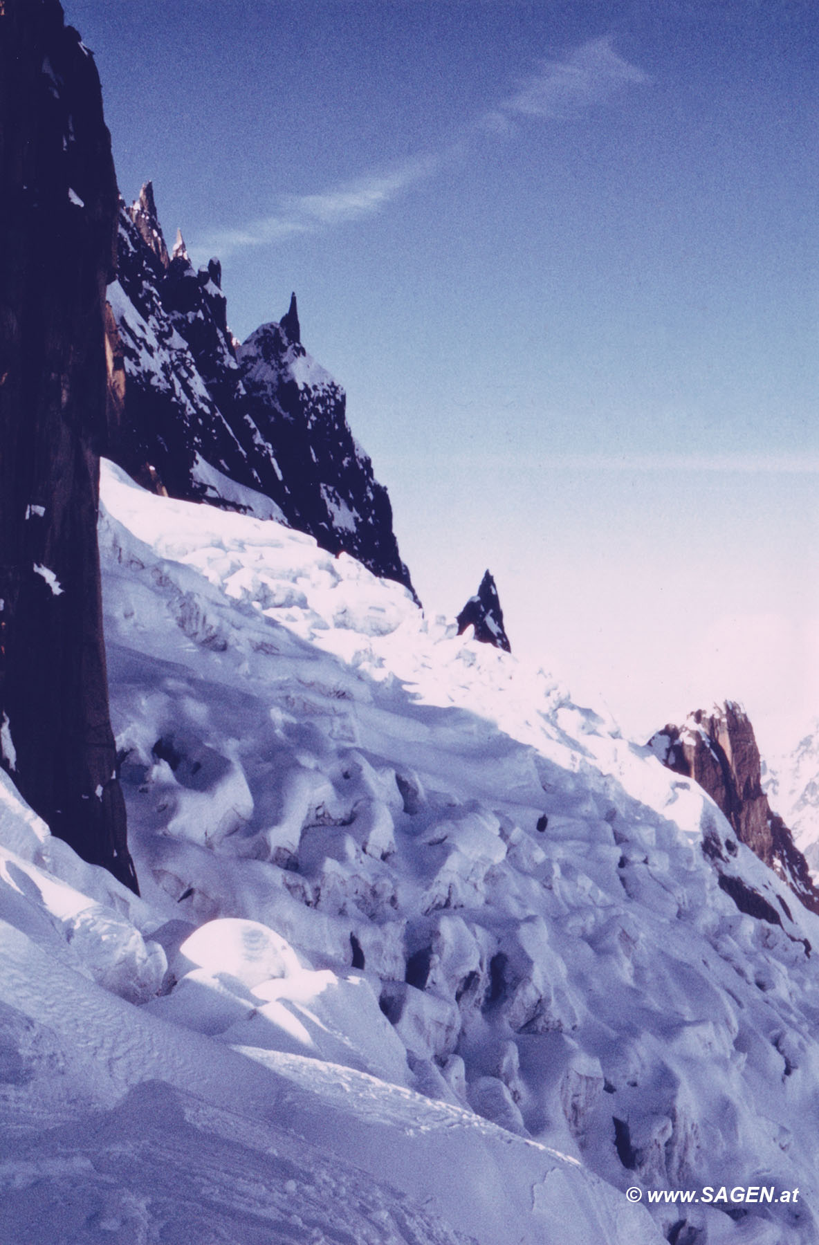 Vallée Blanche von der Requin-Schutzhütte 1985