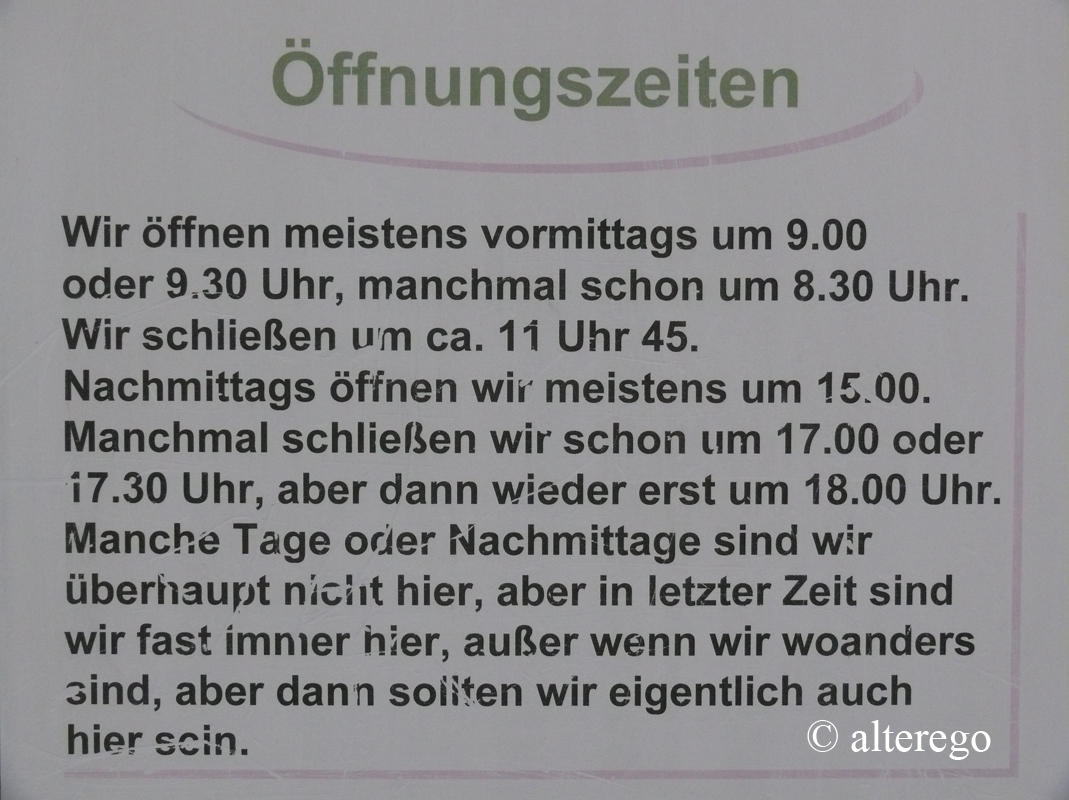 variable Öffnungszeiten