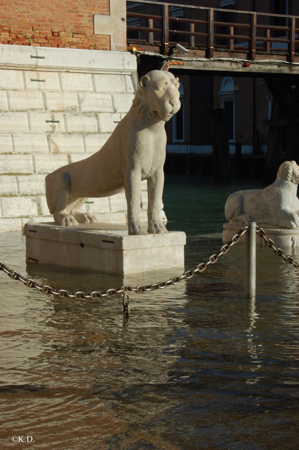 Venedig - Aqua alta im Dezember 2008