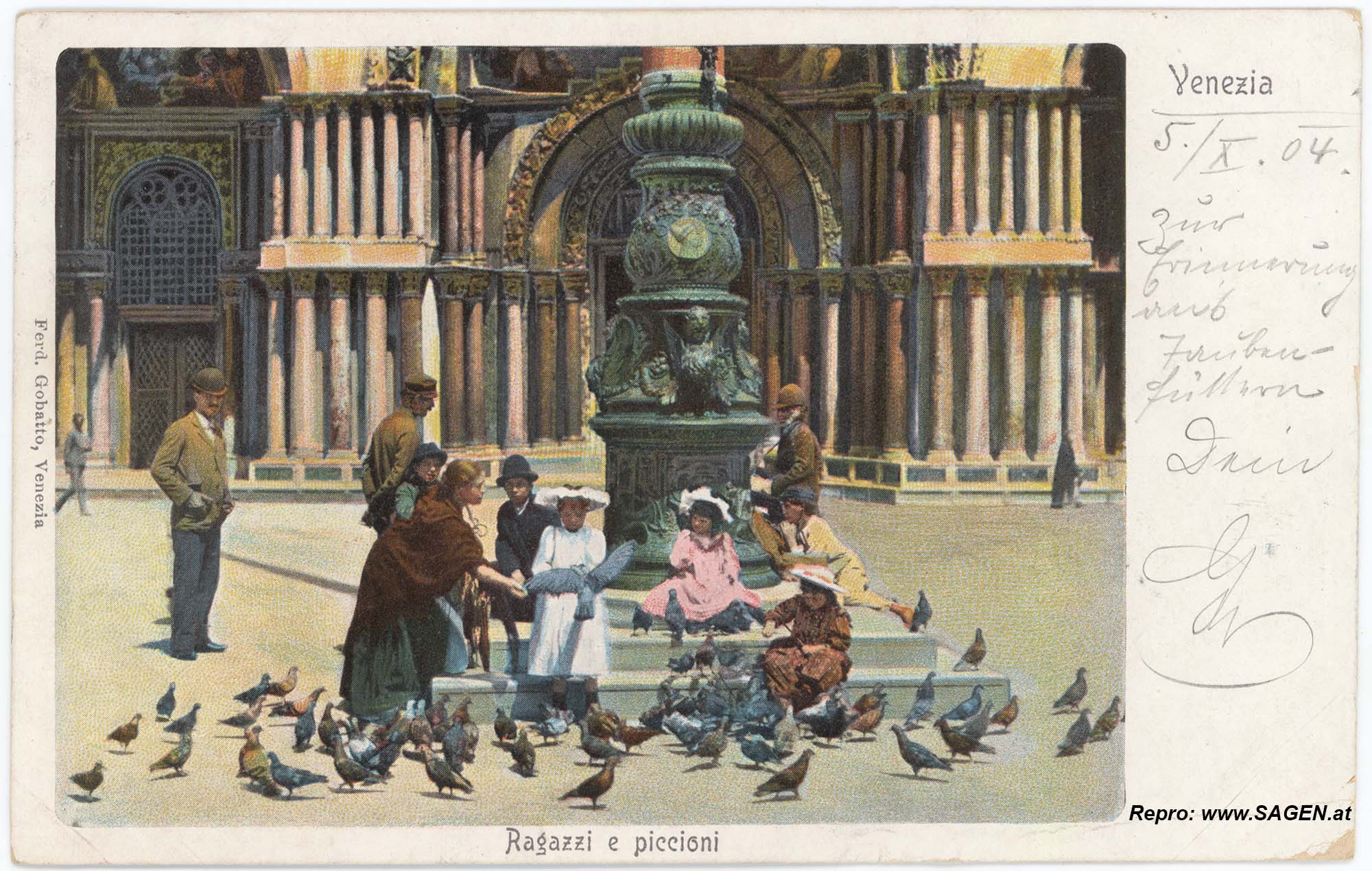 Venedig - Kinder und Tauben