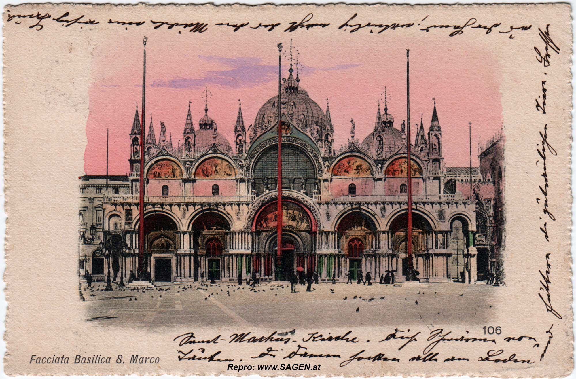 Venedig - Markusdom. Basilica di San Marco um 1905