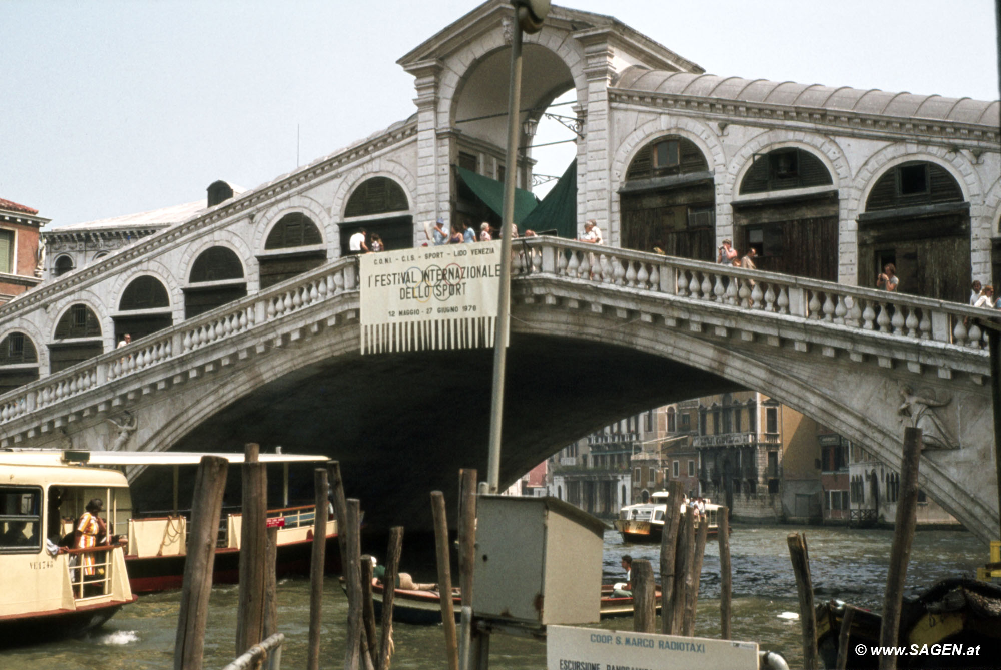 Venedig, Rialtobrücke im Jahr 1978