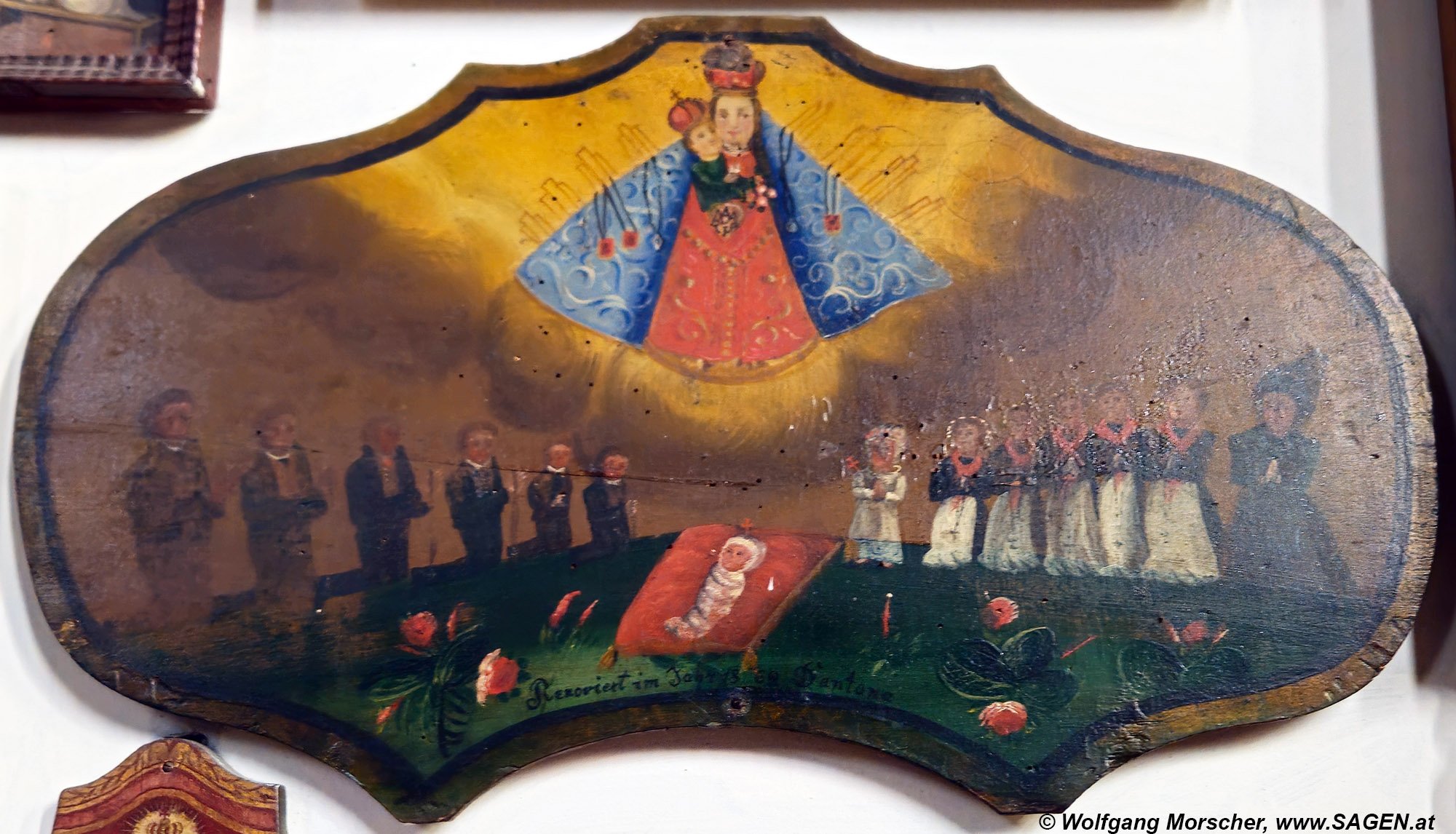 Votivbild Maria Trens, Zeichenkind renoviert 1862