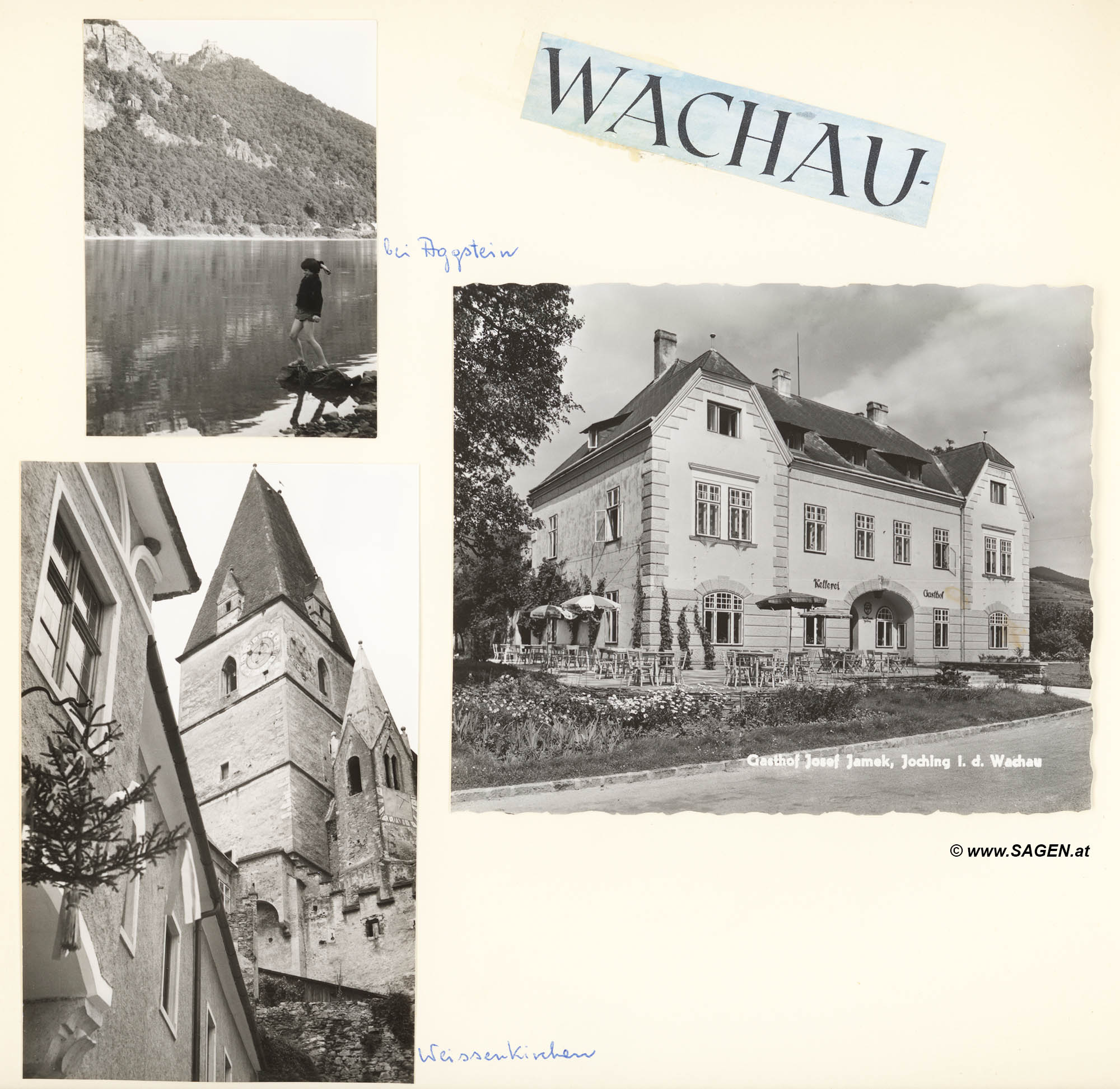 Wachau, Aggstein, Joching, Weissenkirchen Sommer 1958