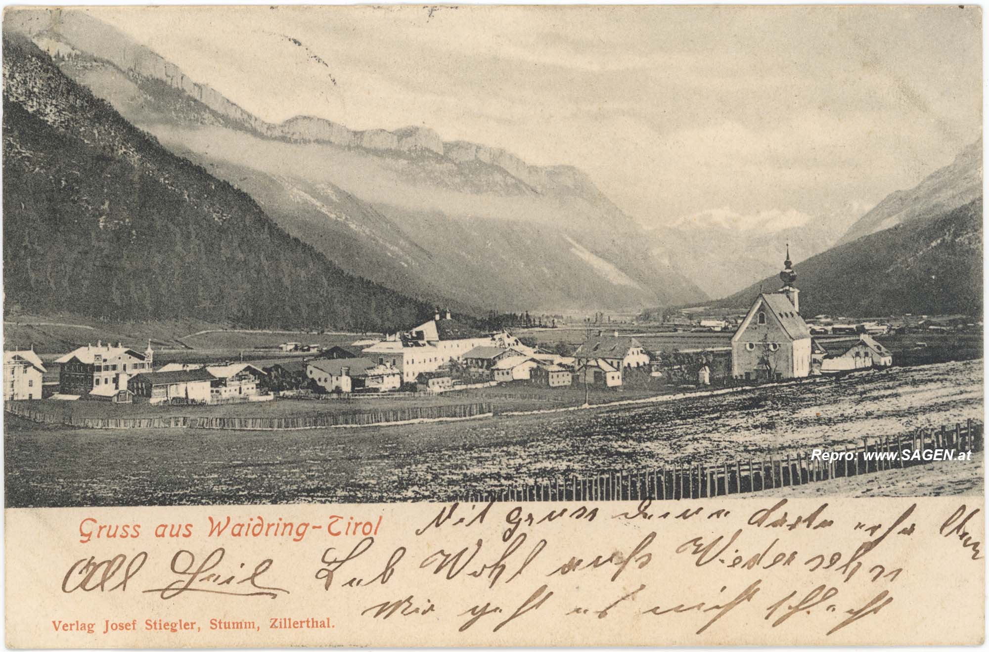 Waidring in Tirol um 1904