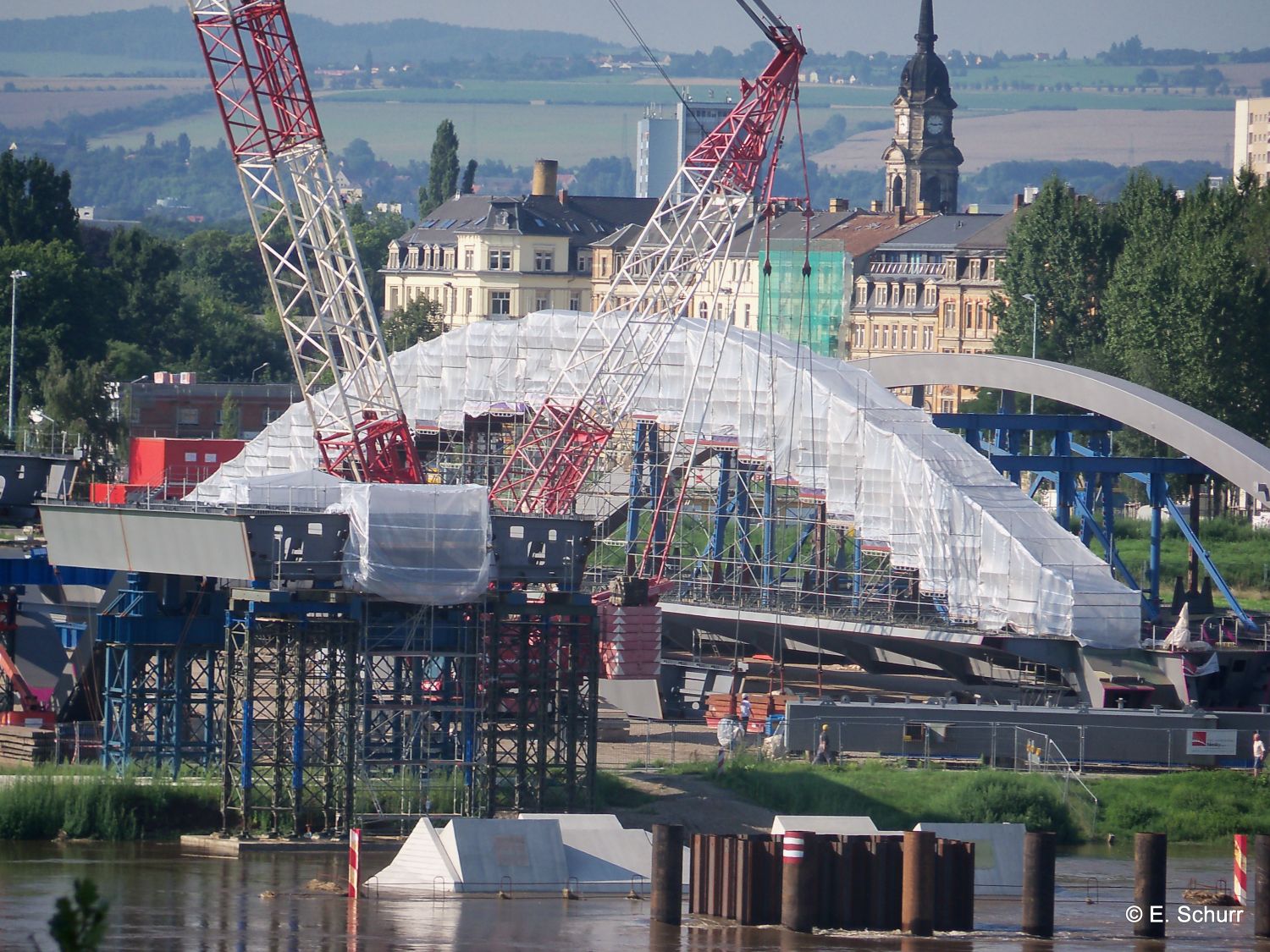 Waldschlösschenbrücke Dresden (Bauzustand 08/2010) Bild 2/2
