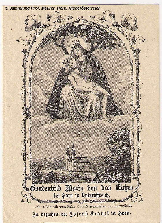 Wallfahrtsbildchen von Maria Dreieichen