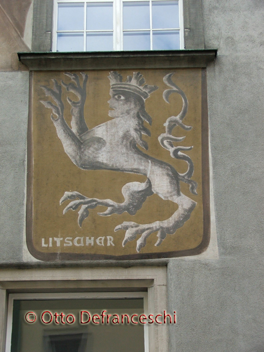 Wappen der Familie Litscher am Rathaus von Feldkirch