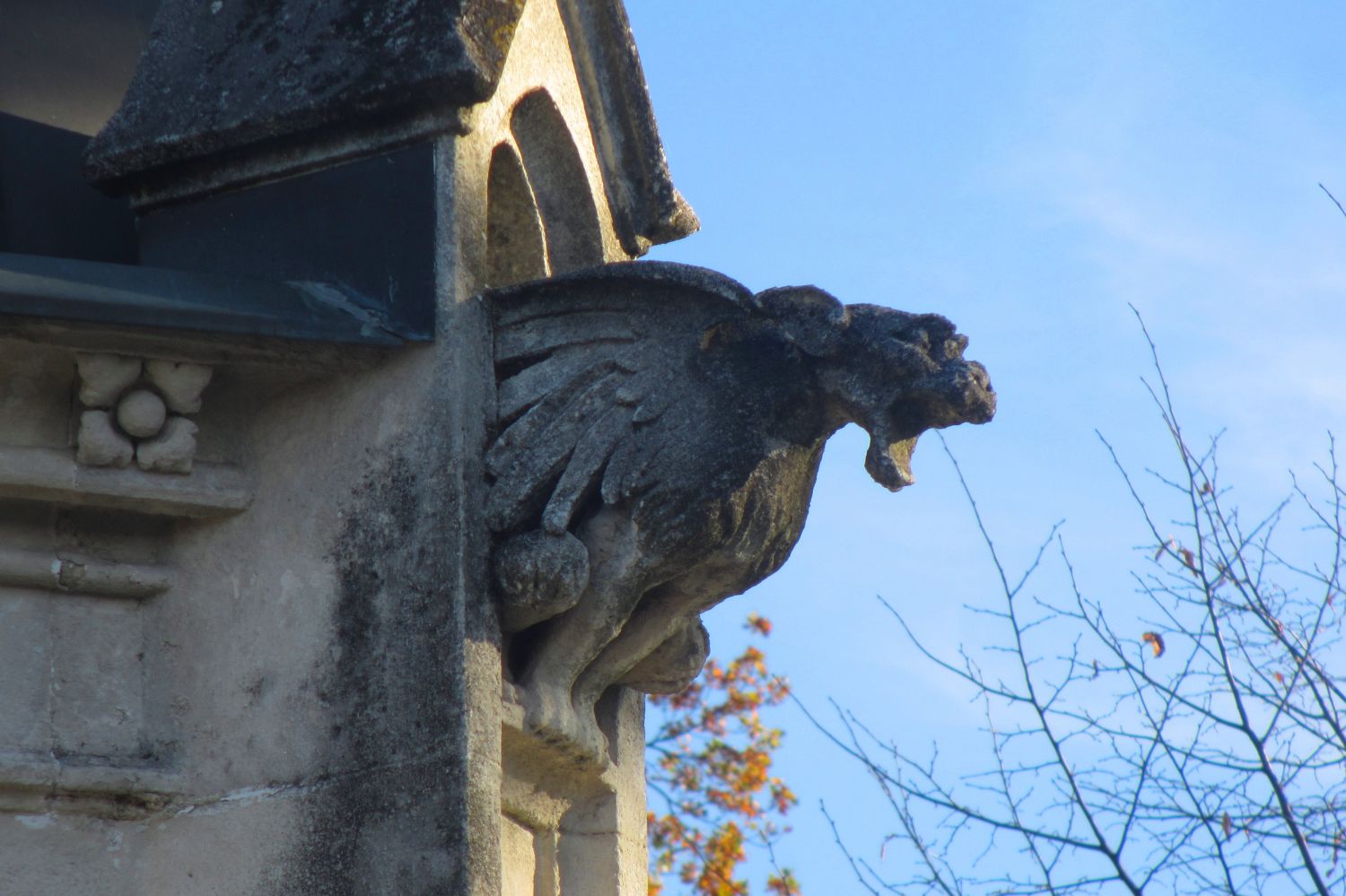 Wasserspeier, Zentralfriedhof Graz, neogotische Grabkapelle