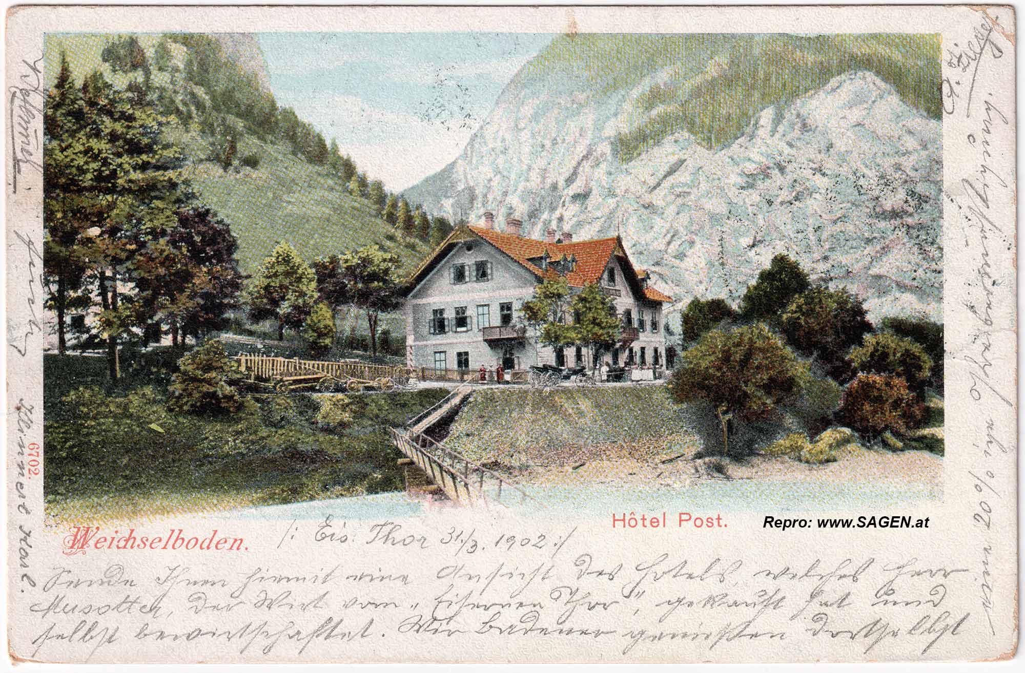 Weichselboden Hotel Post um 1900