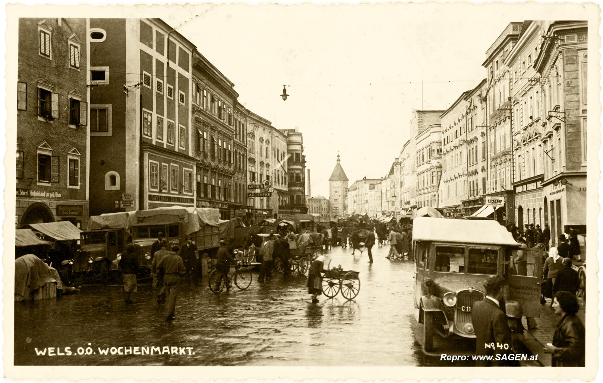 Wels Wochenmarkt 1936