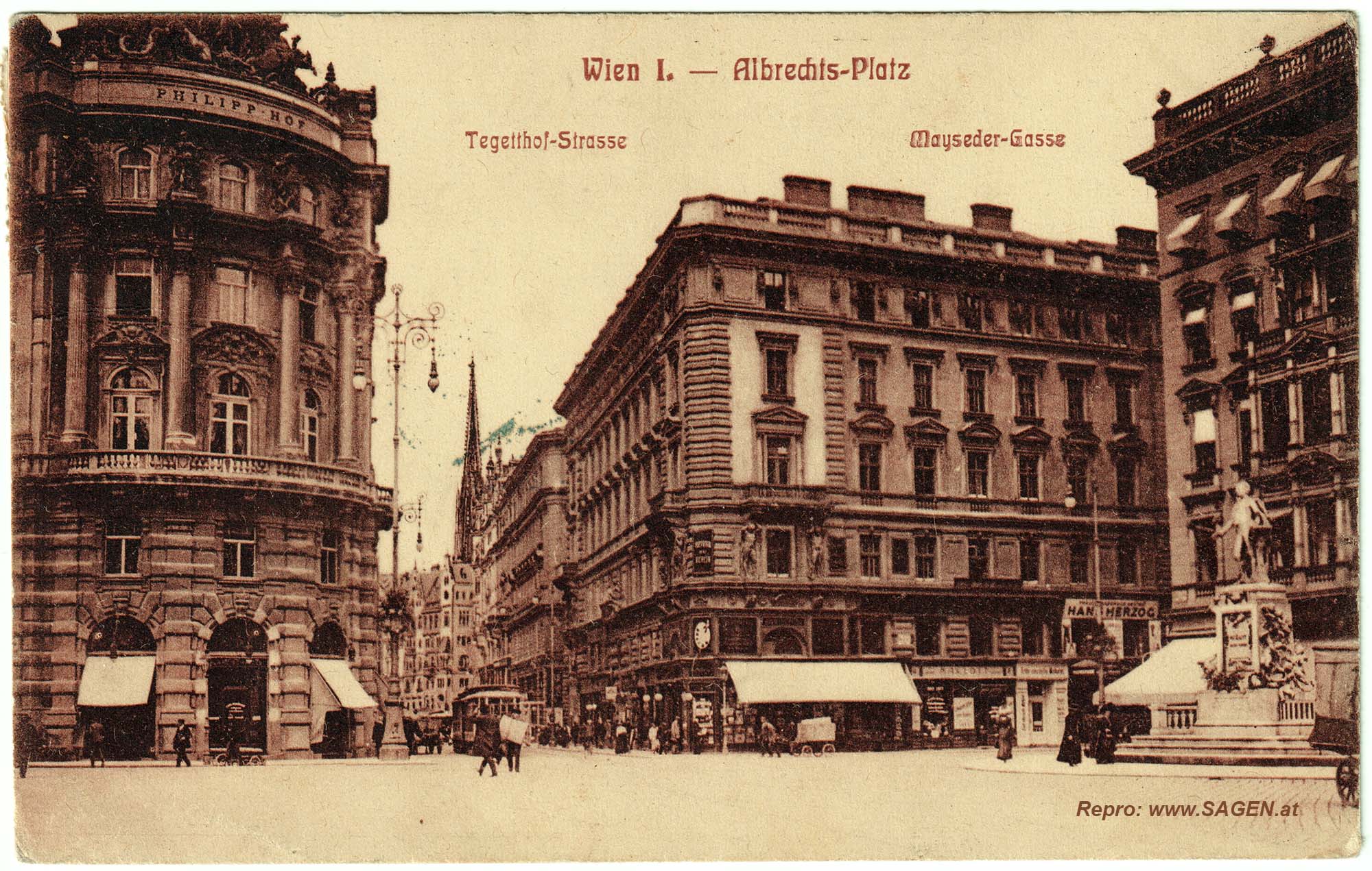 Wien Albrechtsplatz (heute: Albertinaplatz)