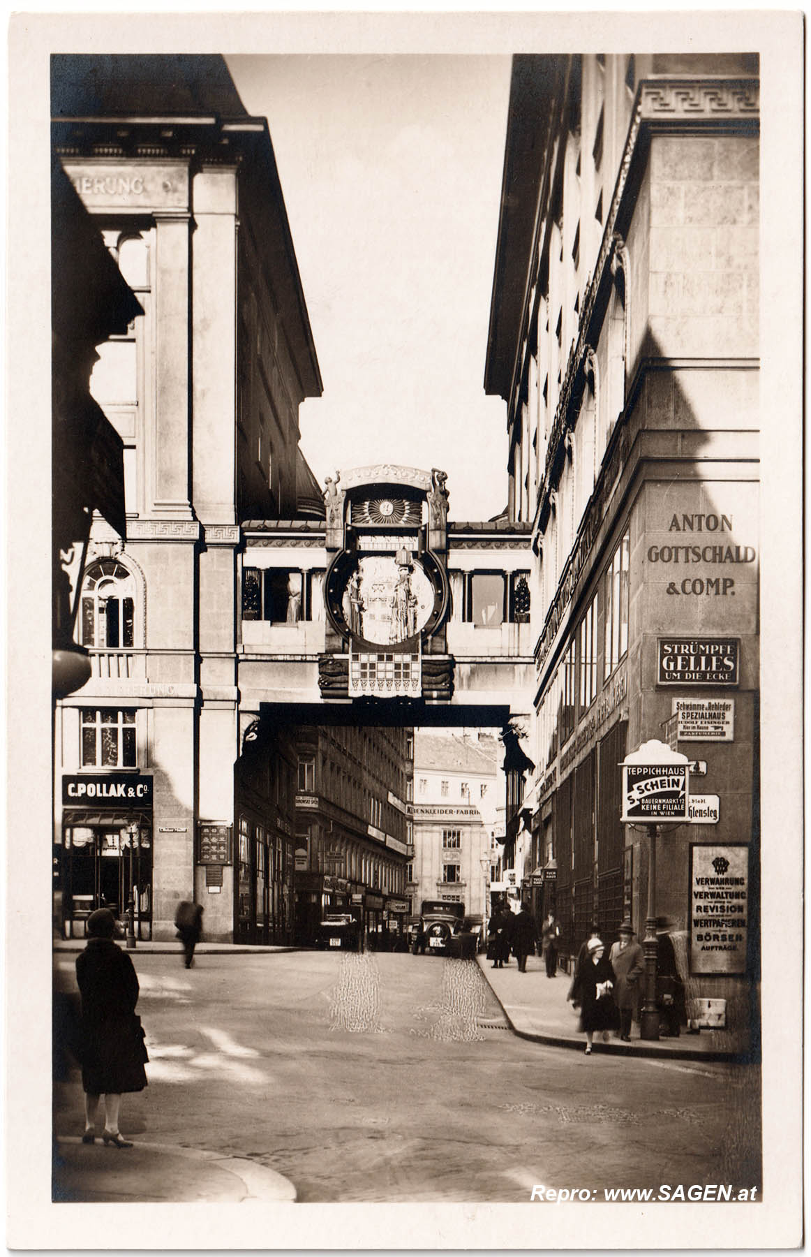 Wien, Ankeruhr am Hohen Markt 1930er Jahre
