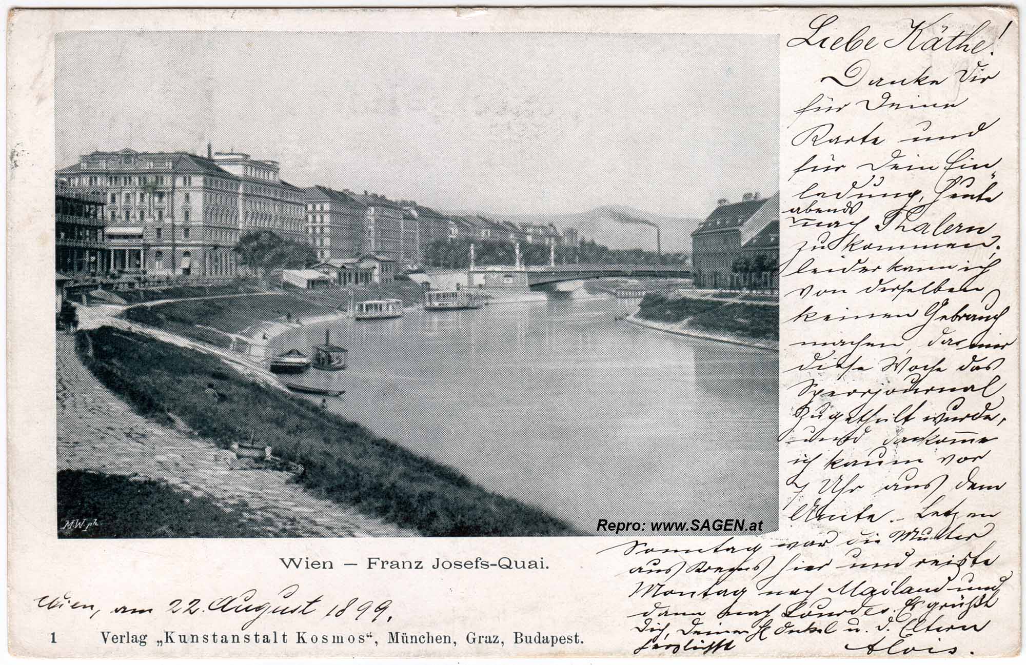 Wien Franz-Josefs-Kai um 1899