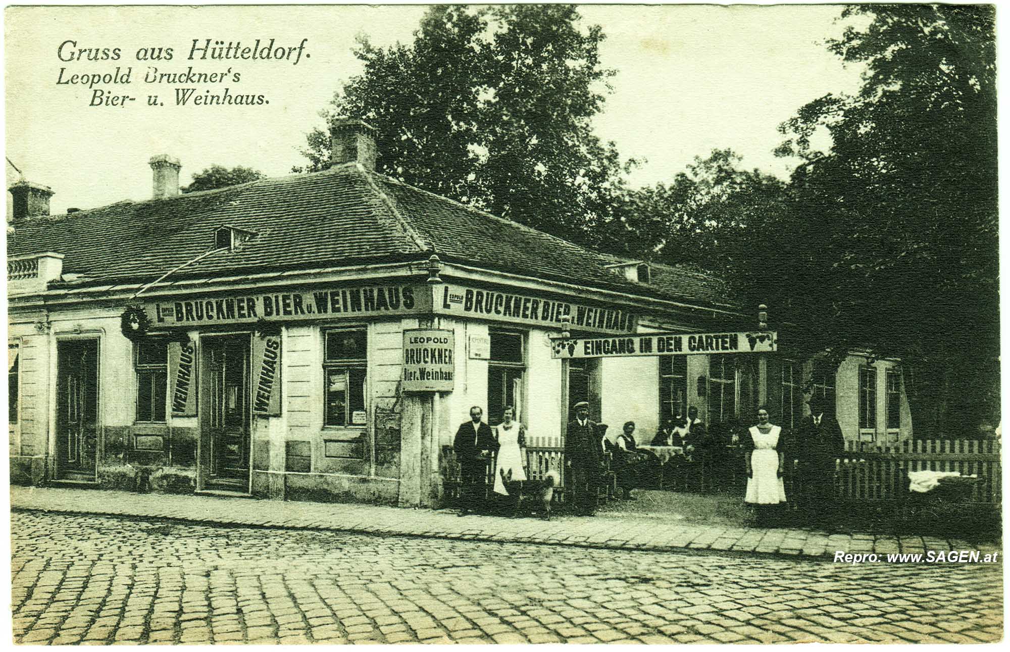 Wien, Hütteldorf. Leopold Bruckner's Bier- und Weinhaus