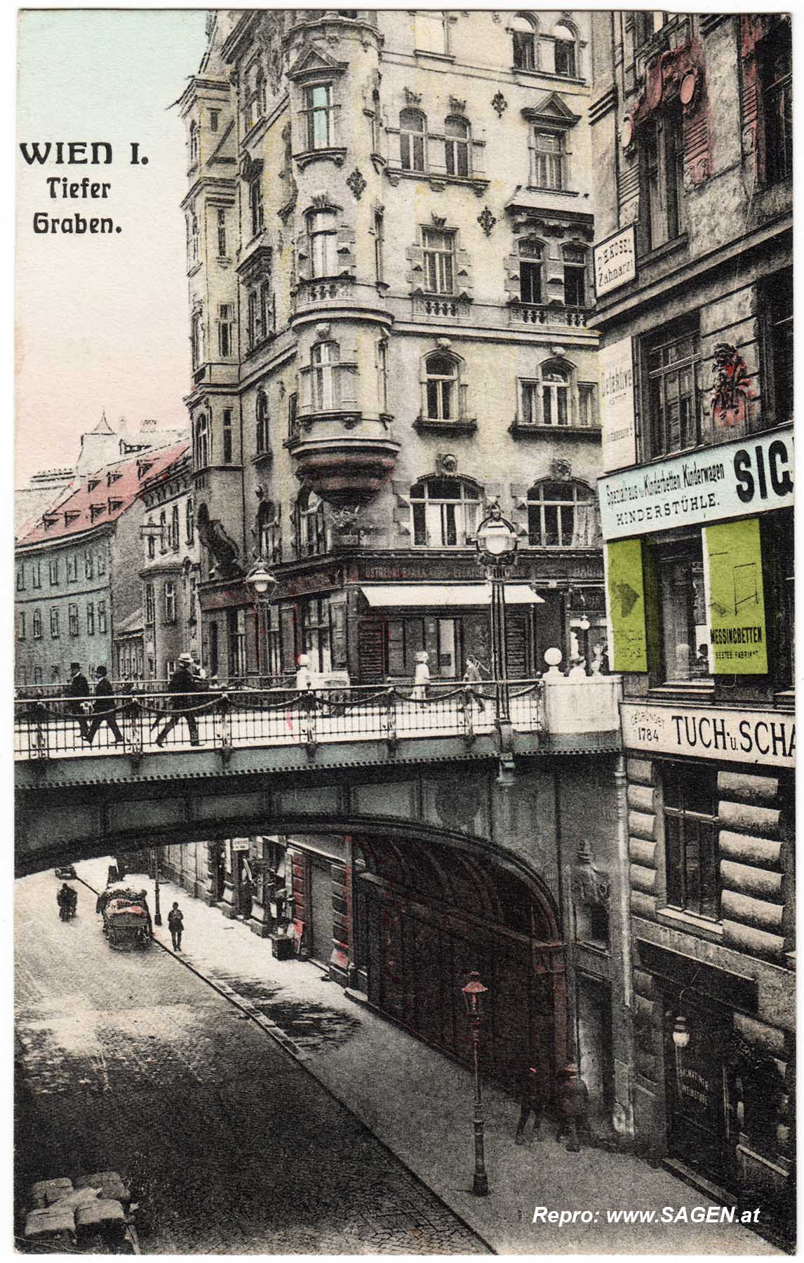 Wien I, Tiefer Graben um 1910