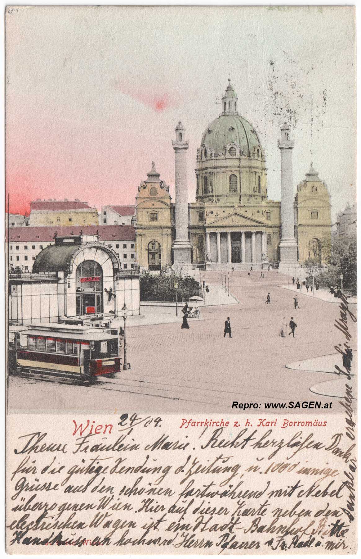Wien, Karlskirche um 1903