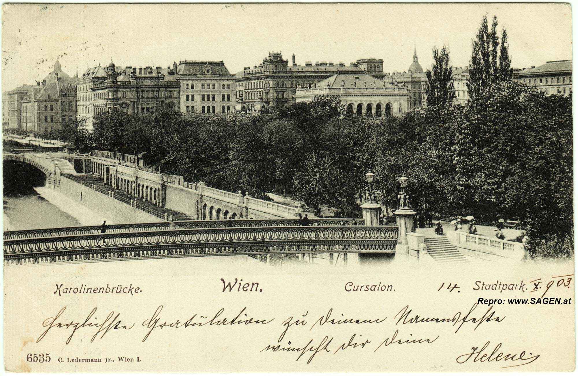 Wien, Karolinenbrücke (Stadtparksteg)