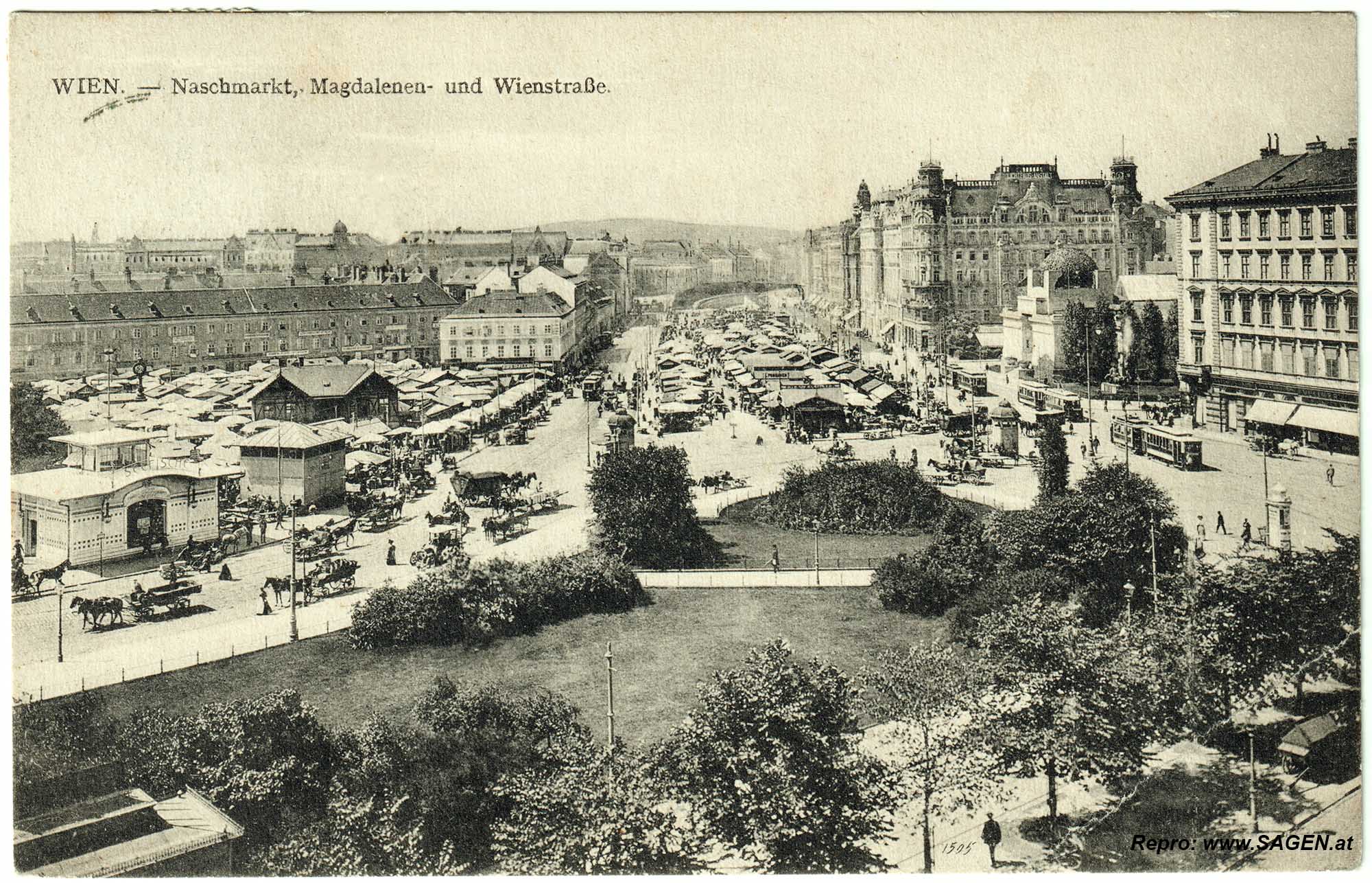 Wien Naschmarkt im Jahr 1911