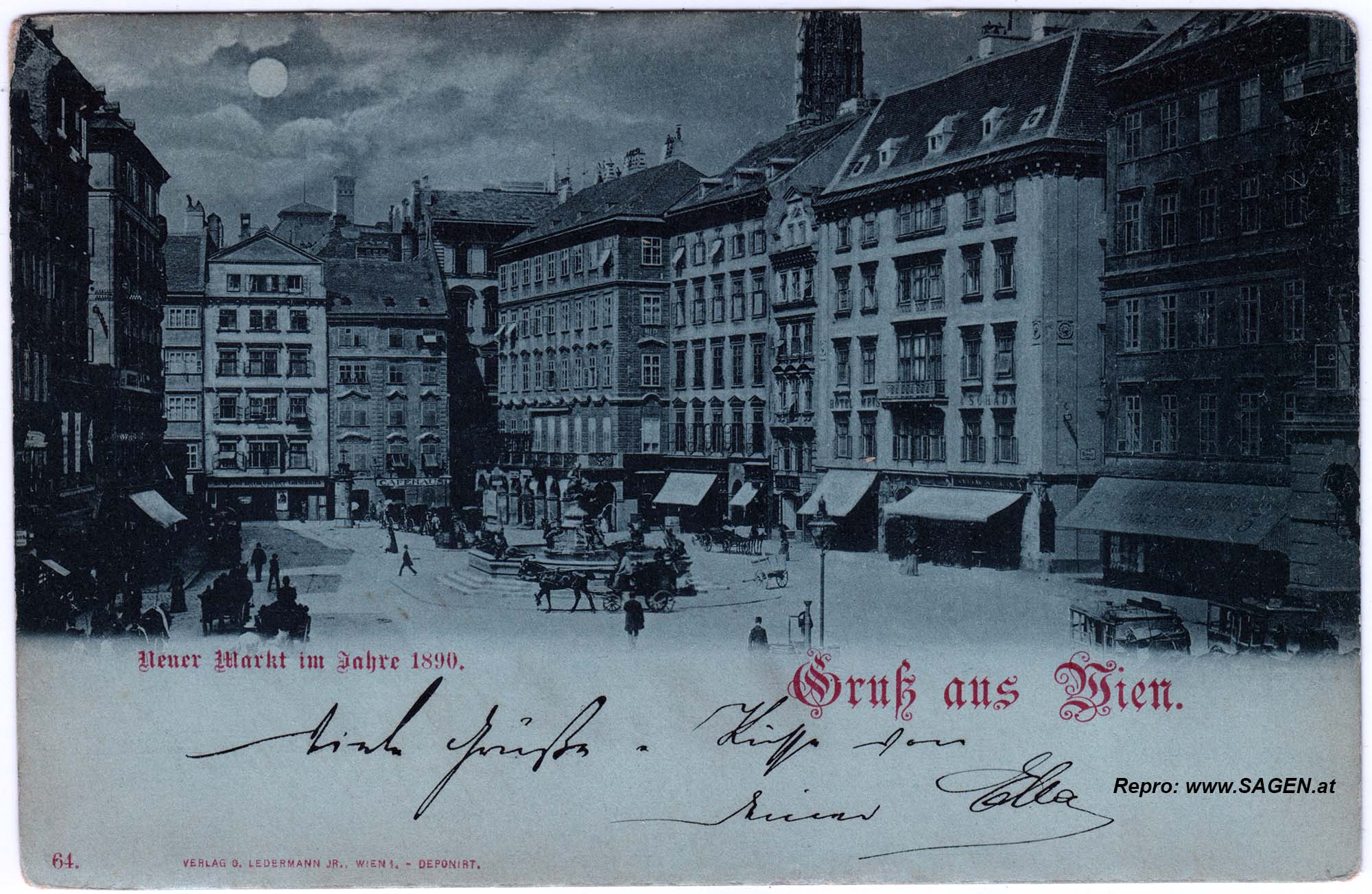 Wien Neuer Markt im Jahr 1890