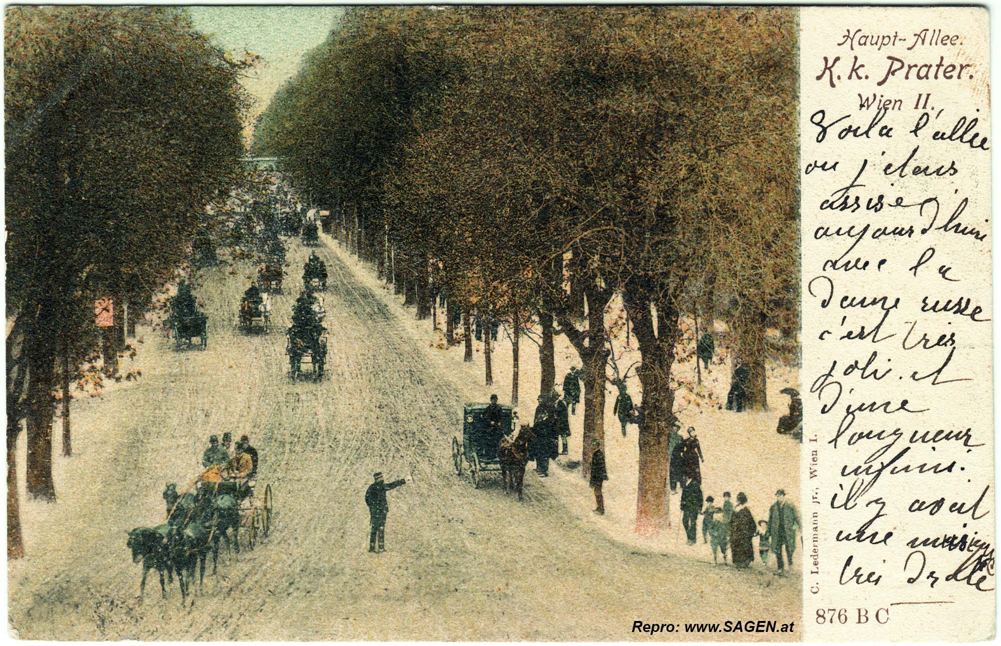 Wien Prater-Hauptallee um 1900
