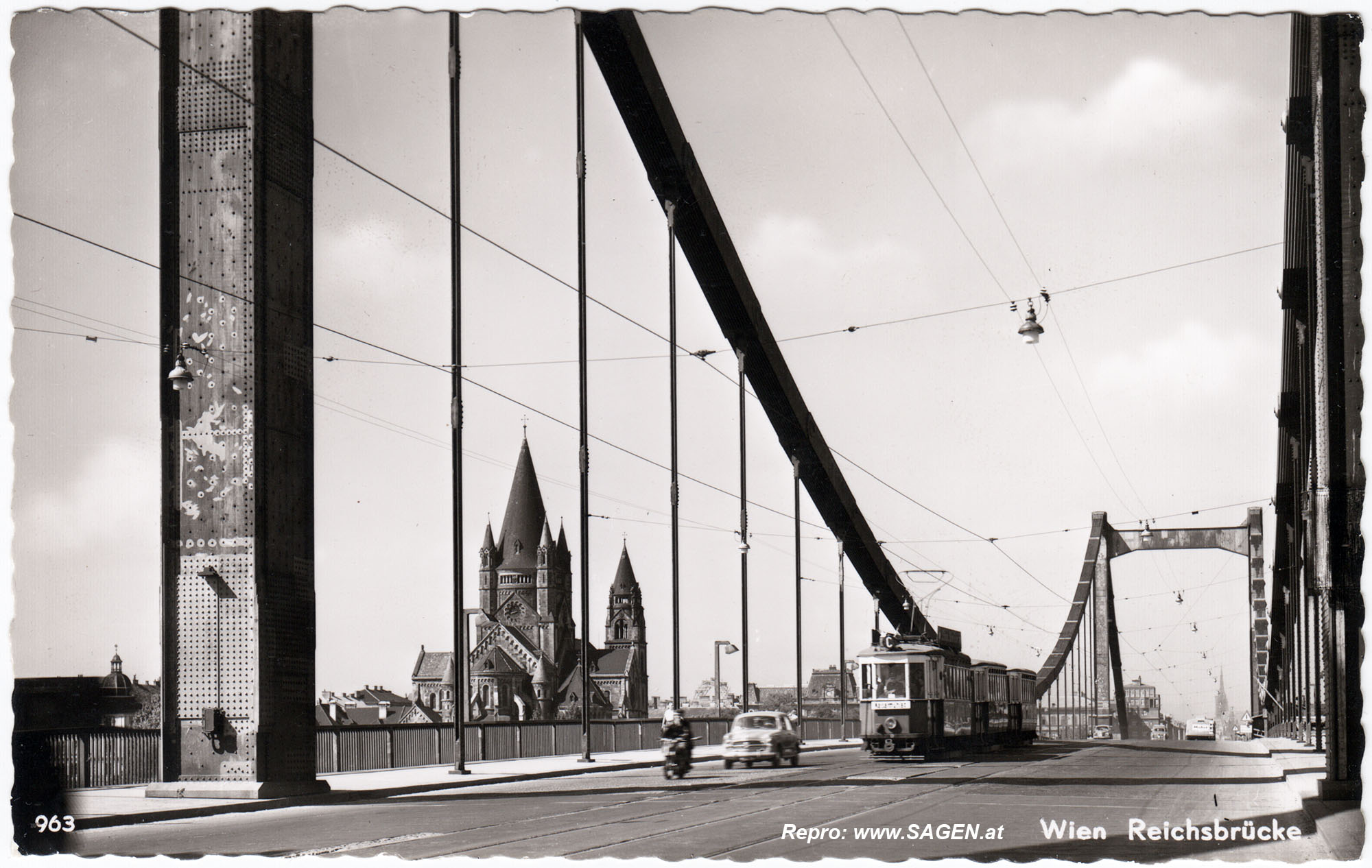Wien, Reichsbrücke um 1950