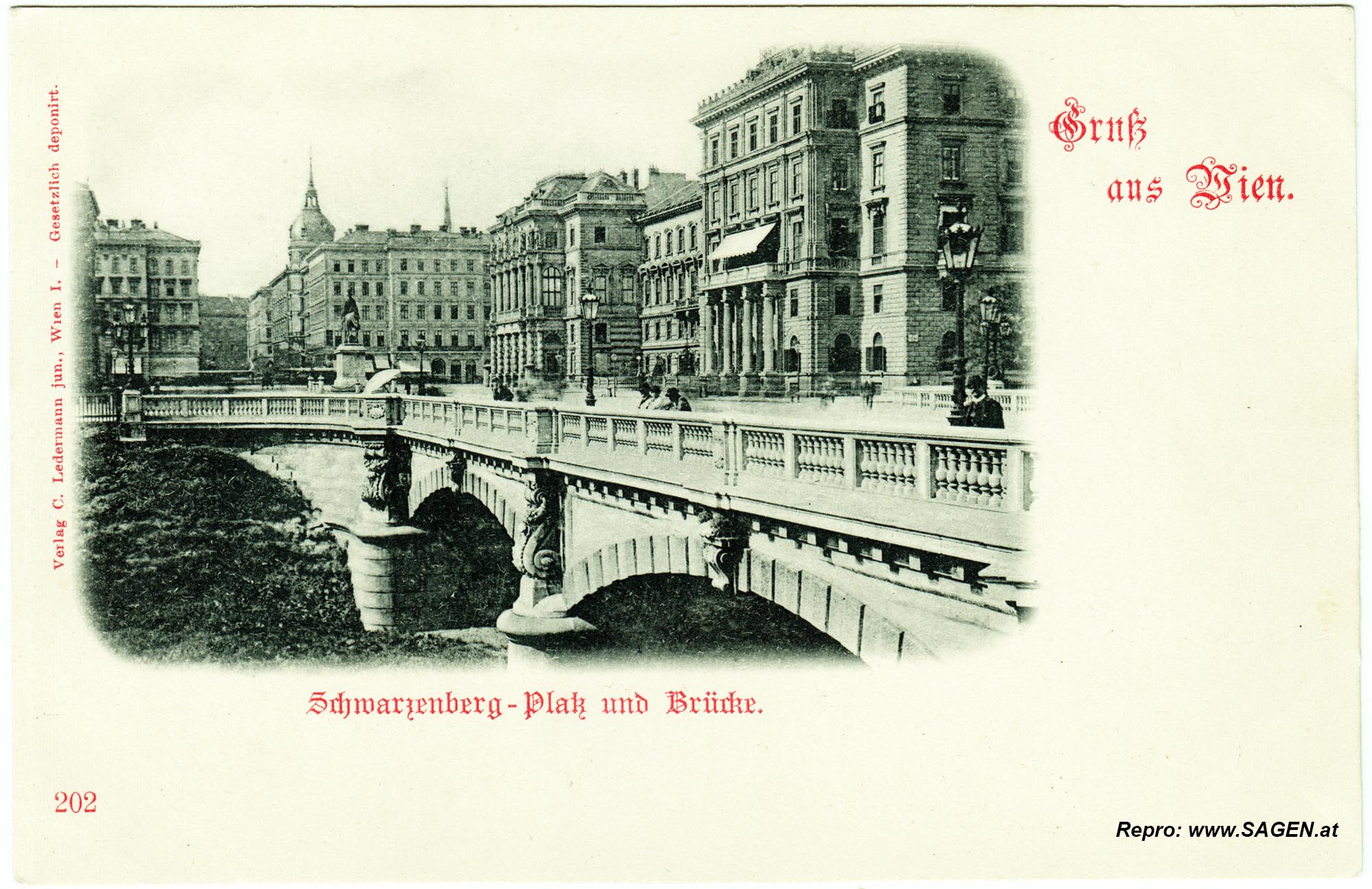 Wien, Schwarzenbergplatz und Schwarzenbergbrücke