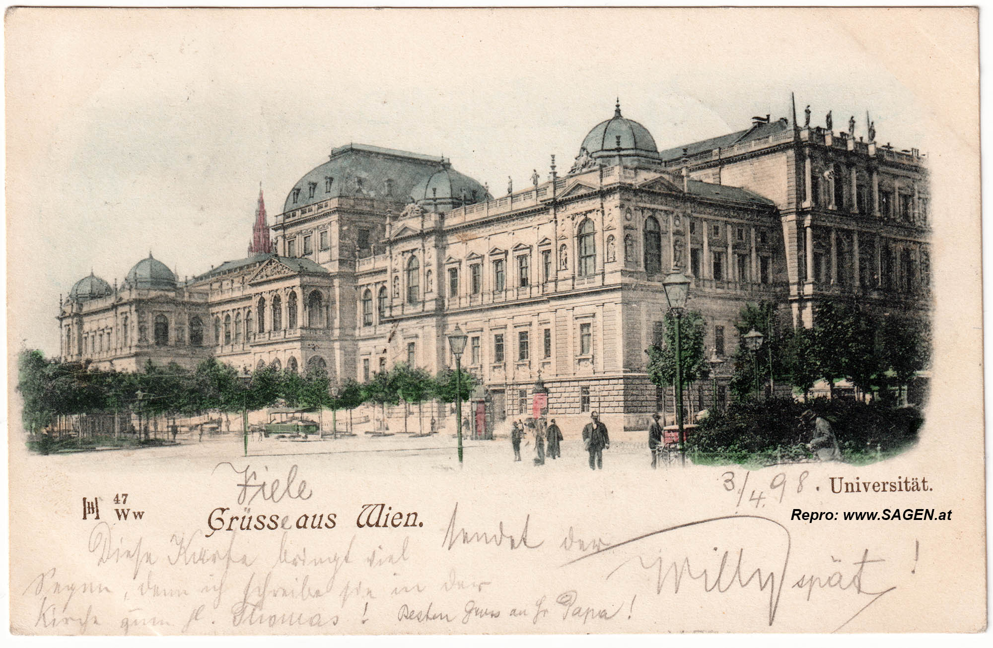 Wien Universität um 1898