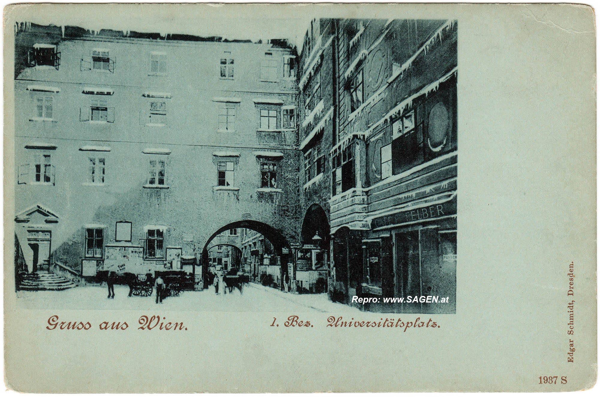 Wien Universitätsplatz um 1900