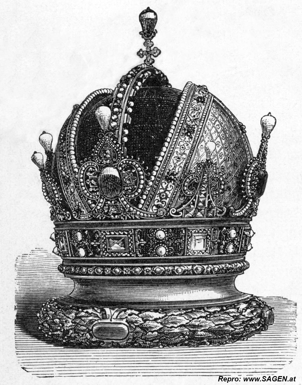 Wien, Weltausstellung 1873, Die Krone am Dach der Rotunde