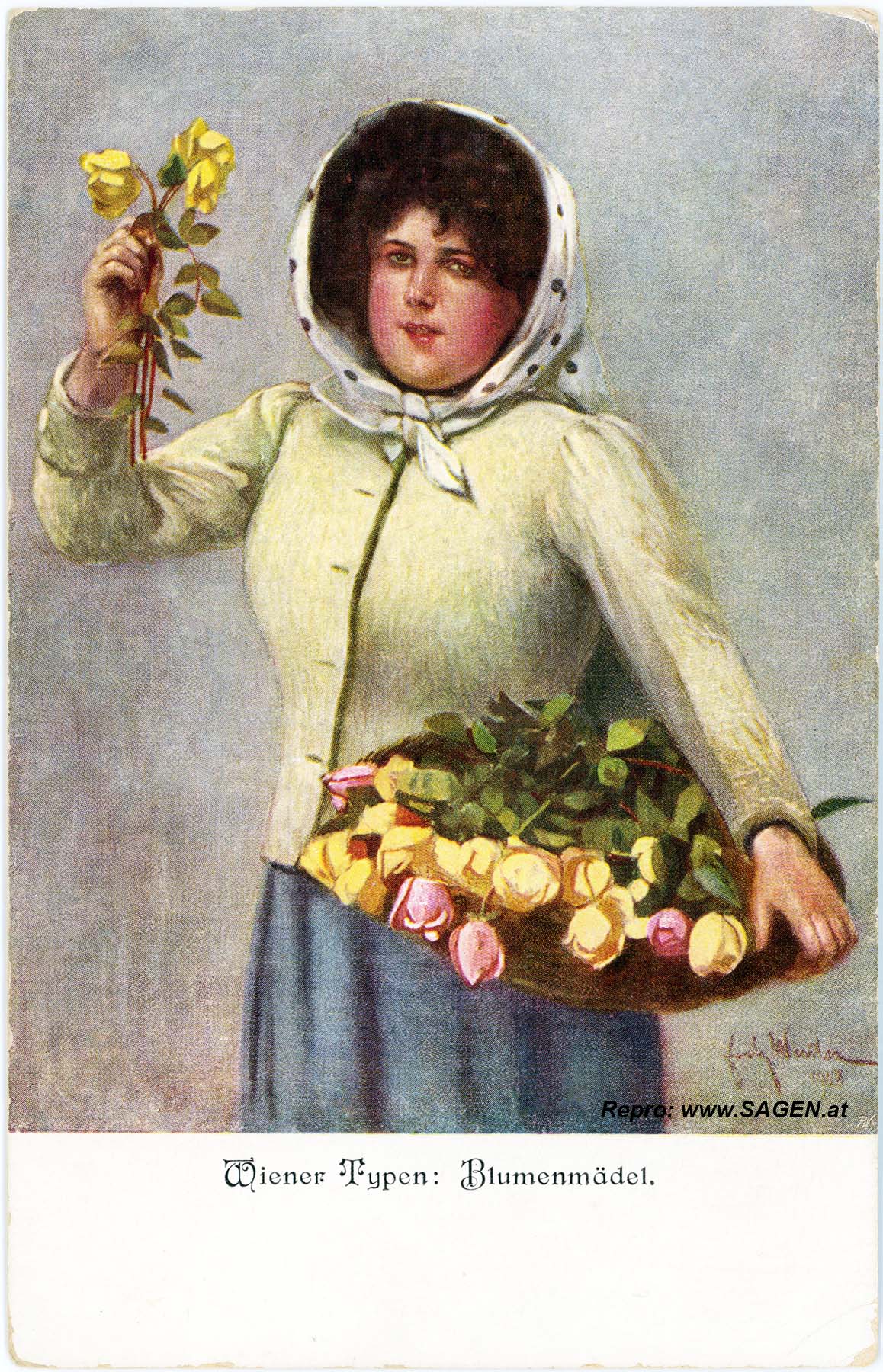 Wiener Typen - Blumenmädel