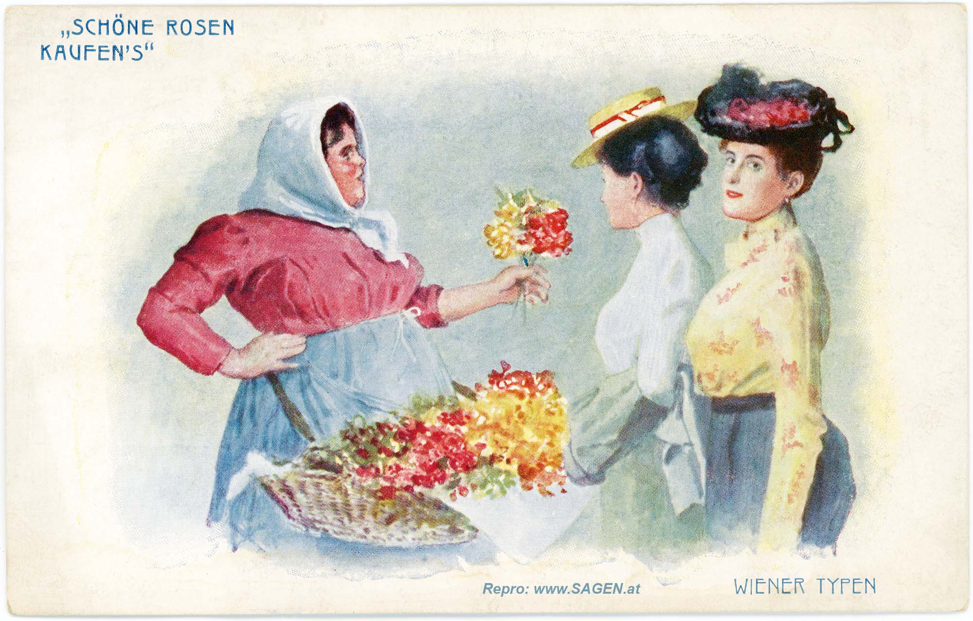 Wiener Typen - "Schöne Rosen kaufen's"