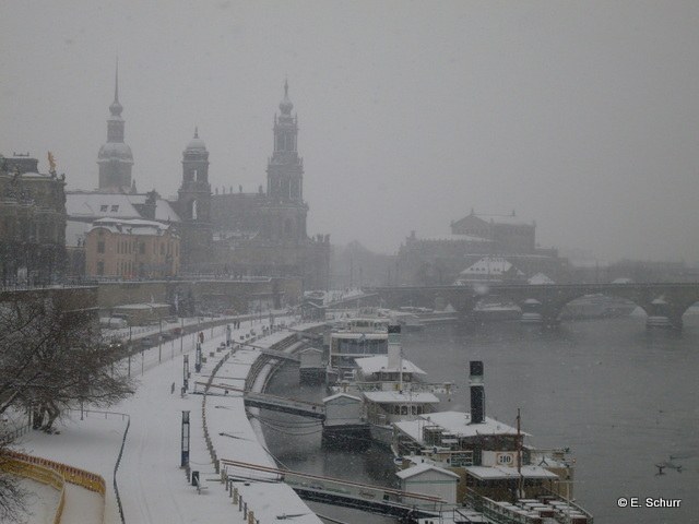 Winter an der Brühlschen Terrasse