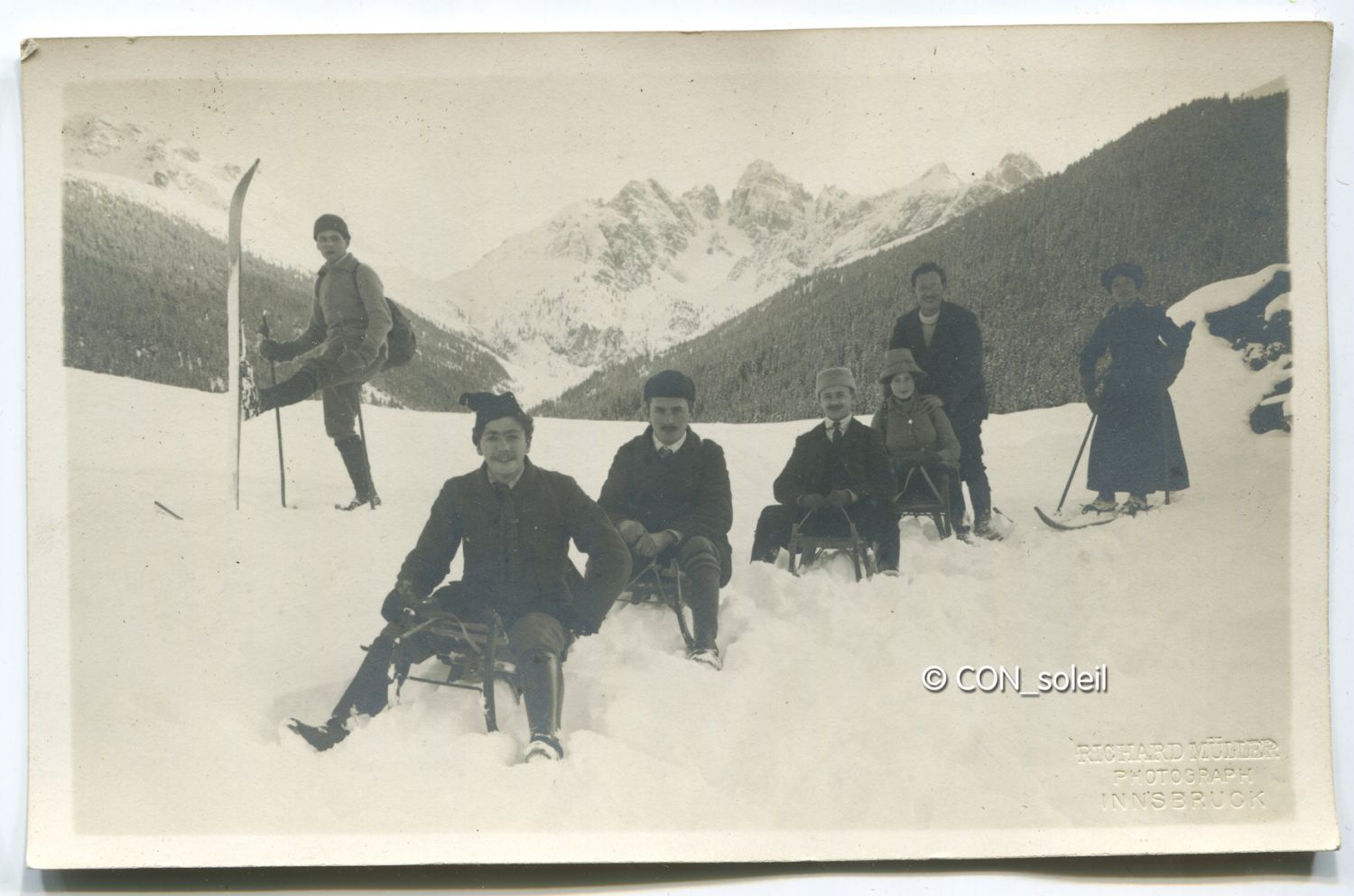 wintersport etwa 1915