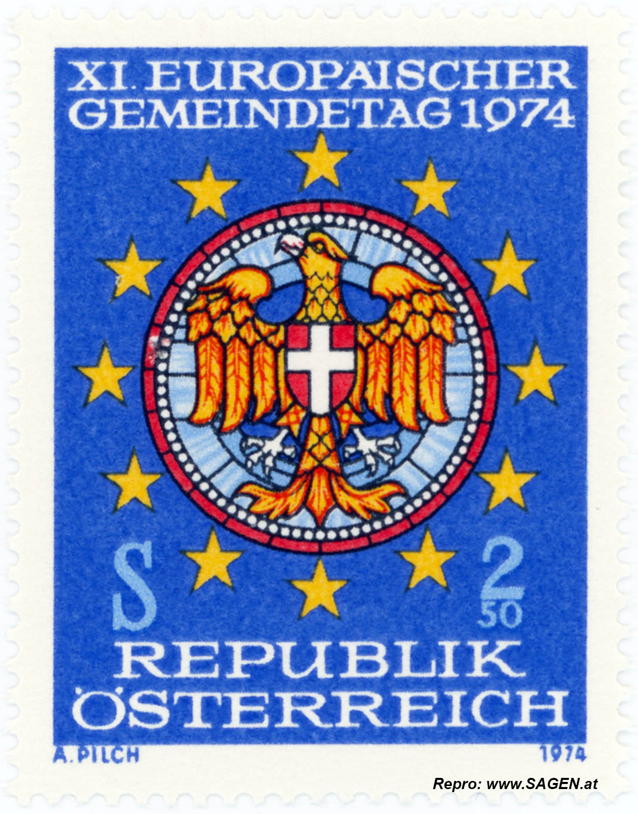 XI. Europäischer Gemeindetag 1974, Sondermarke