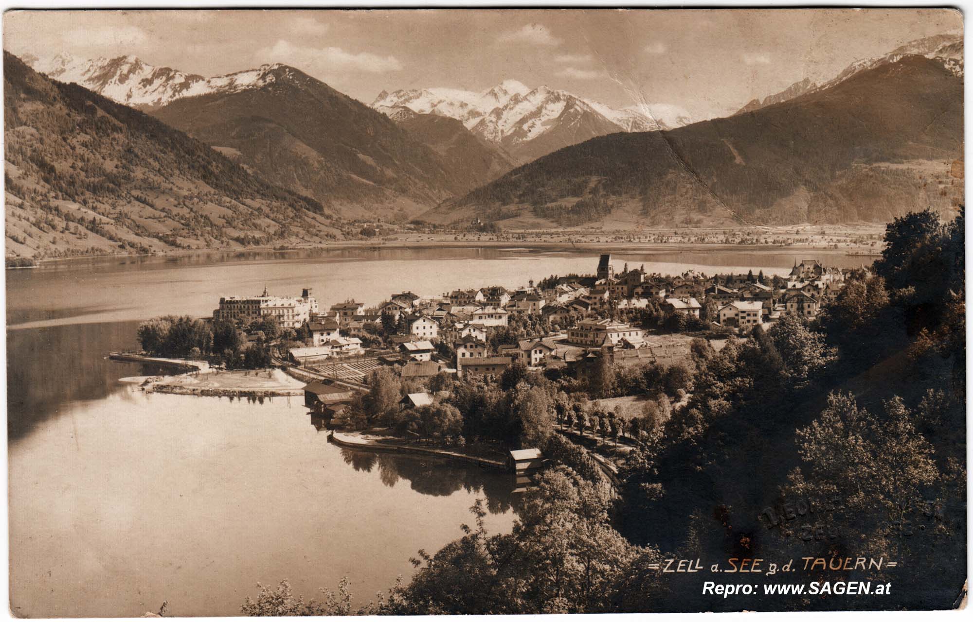 Zell am See gegen die Tauern