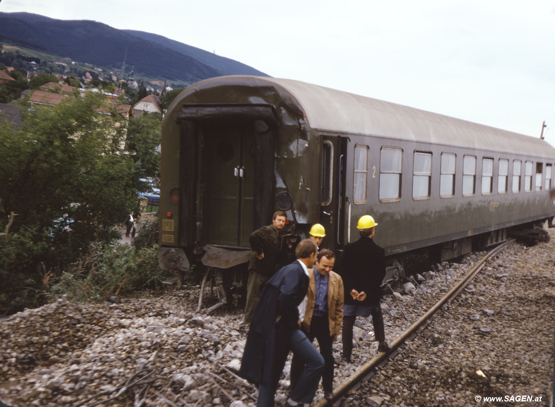 Zugsunglück Südbahn bei Baden am 24.7.1974